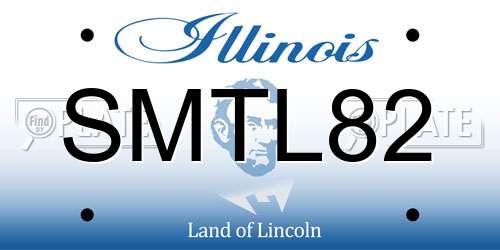 SMTL82 Illinois License Plate