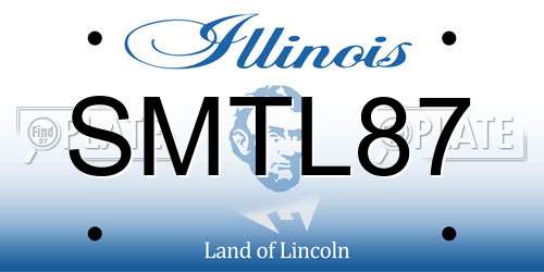 SMTL87 Illinois License Plate