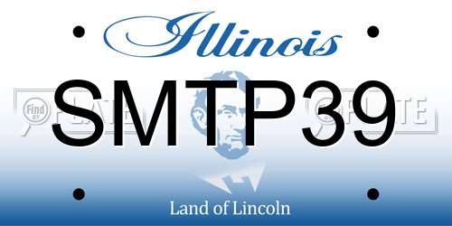 SMTP39 Illinois License Plate