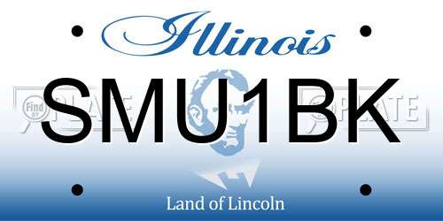 SMU1BK Illinois License Plate