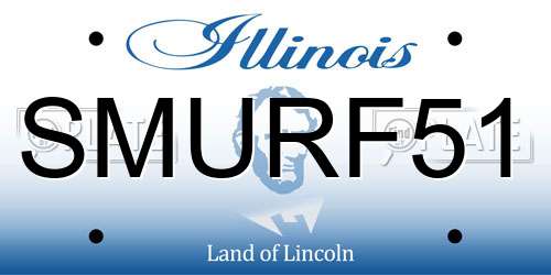 SMURF51 Illinois License Plate
