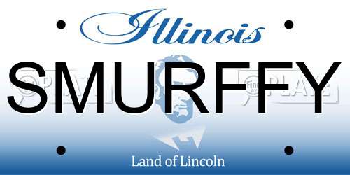 SMURFFY Illinois License Plate