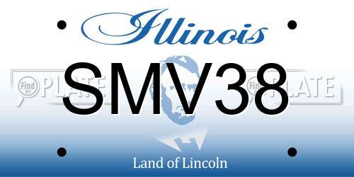SMV38 Illinois License Plate
