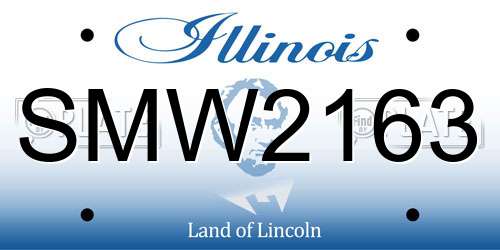 SMW2163 Illinois License Plate