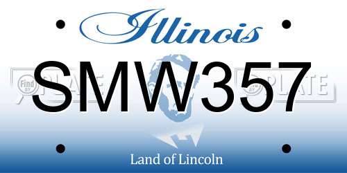 SMW357 Illinois License Plate