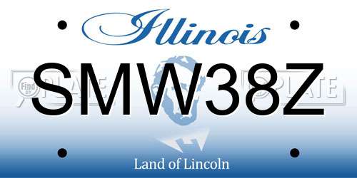 SMW38Z Illinois License Plate