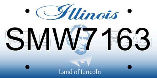 SMW7163 Illinois License Plate