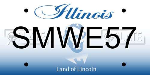 SMWE57 Illinois License Plate