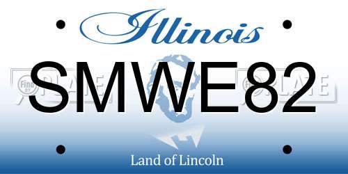 SMWE82 Illinois License Plate