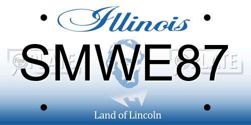 SMWE87 Illinois License Plate