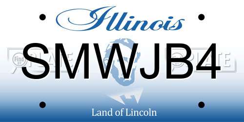 SMWJB4 Illinois License Plate