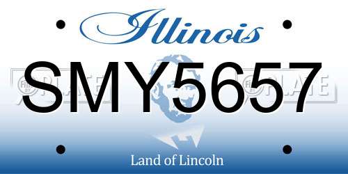 SMY5657 Illinois License Plate