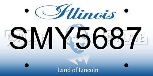 SMY5687 Illinois License Plate