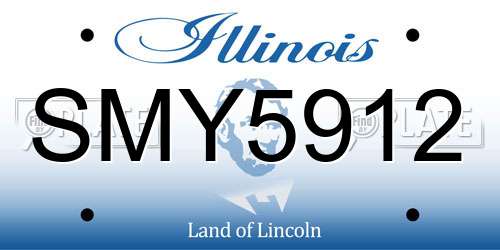 SMY5912 Illinois License Plate
