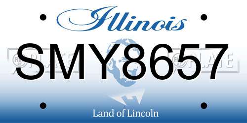 SMY8657 Illinois License Plate