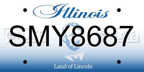 SMY8687 Illinois License Plate