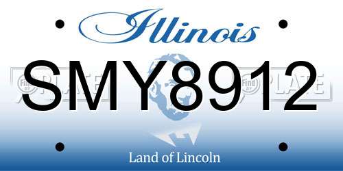SMY8912 Illinois License Plate