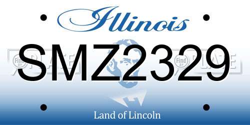 SMZ2329 Illinois License Plate