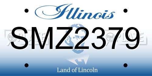 SMZ2379 Illinois License Plate