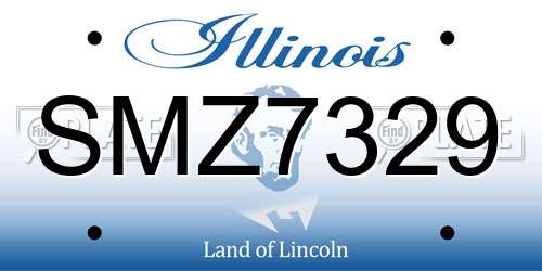 SMZ7329 Illinois License Plate