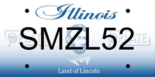 SMZL52 Illinois License Plate