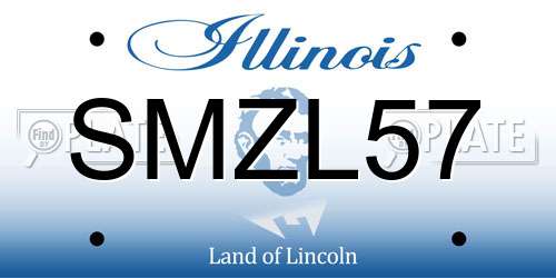 SMZL57 Illinois License Plate