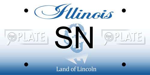 SN Illinois License Plate