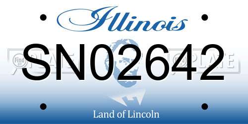 SN02642 Illinois License Plate