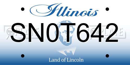SN0T642 Illinois License Plate
