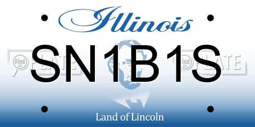SN1B1S Illinois License Plate