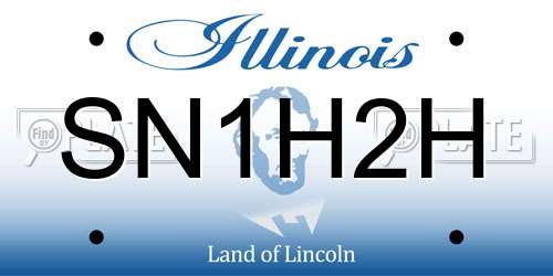 SN1H2H Illinois License Plate