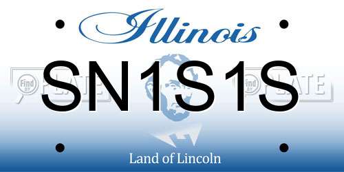 SN1S1S Illinois License Plate