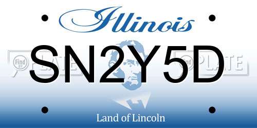 SN2Y5D Illinois License Plate