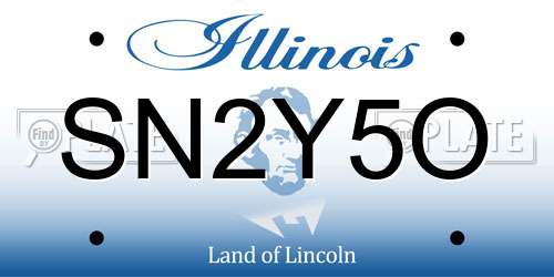 SN2Y5O Illinois License Plate