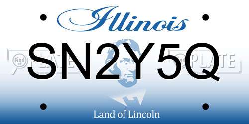 SN2Y5Q Illinois License Plate