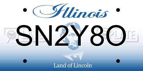 SN2Y8O Illinois License Plate