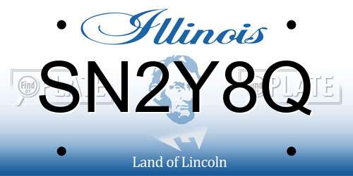 SN2Y8Q Illinois License Plate