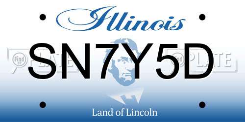 SN7Y5D Illinois License Plate