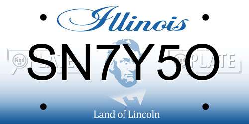 SN7Y5O Illinois License Plate