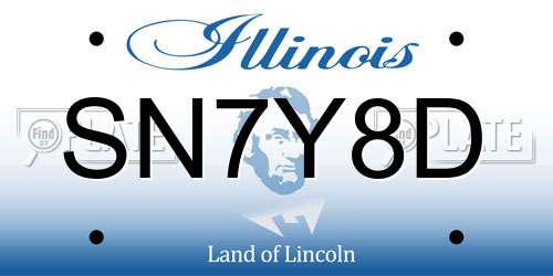 SN7Y8D Illinois License Plate