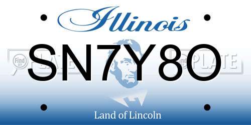SN7Y8O Illinois License Plate