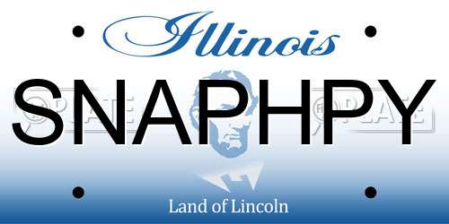 SNAPHPY Illinois License Plate
