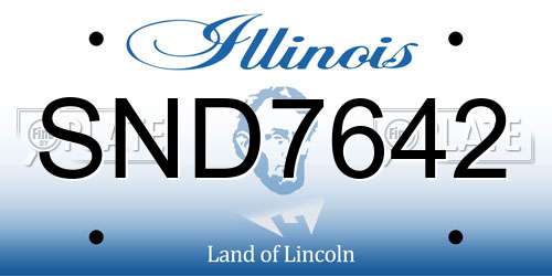 SND7642 Illinois License Plate