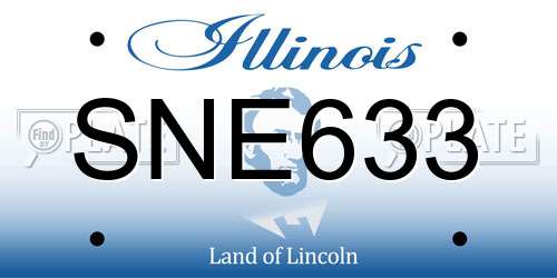 SNE633 Illinois License Plate