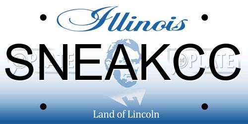 SNEAKCC Illinois License Plate