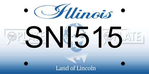 SNI515 Illinois License Plate
