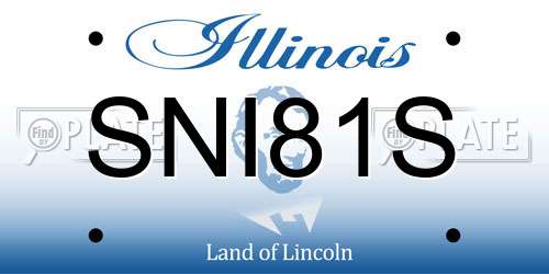 SNI81S Illinois License Plate