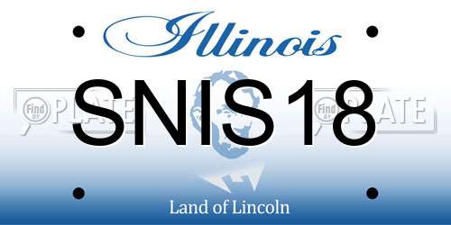 SNIS18 Illinois License Plate