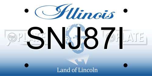 SNJ87I Illinois License Plate