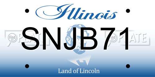 SNJB71 Illinois License Plate